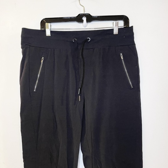 Athleta Trekkie North Jogger Pants Women 12 Black Stretch Tapered Leg Drawstring - Picture 3 of 6